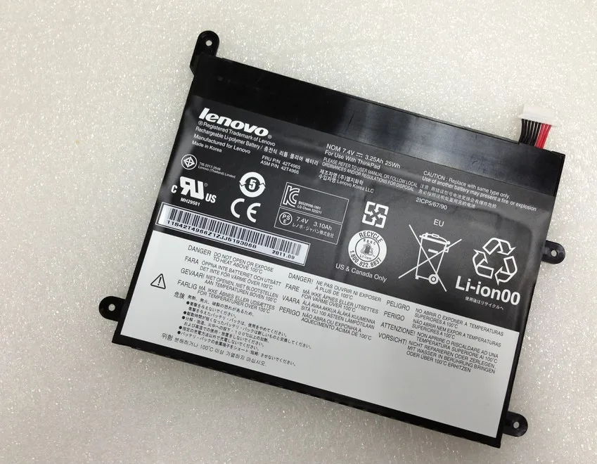 Jaunu oriģinālo Akumulatoru Lenovo ThinkPad Tablet 42T4965 42T4966 7.4 V 25WH