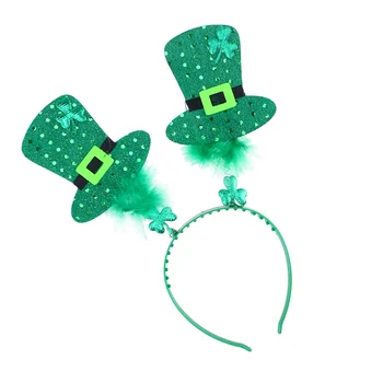 1pc St Patrick ' s Galvu Modes Cepuru Spīdīgu Headpiece Matu Aksesuārs Ziemassvētku Halloween Kostīmu Spēlēt 4
