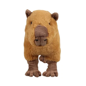 2 Stilu Patīkams Simulācijas Capybara Plīša Plüschtiere Anime Plushie Gudrs Istabas Interjeru Cosas Kawaii Plīša Rotaļlietas Bērniem Dāvanas 4