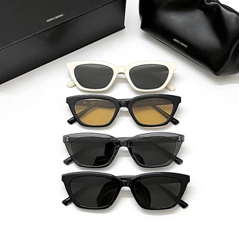 2022. gadam, Modes Cat eye Sunglass korejas GM Dizaina MAIGU LOTI Saulesbrilles Vīriešiem Mazās sejas Sievietes Acetāts Polarizētās Brilles UV400