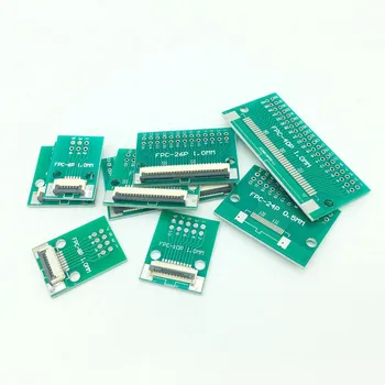 5GAB 4/6/8/10/12/20/24/26 Pin 1.0 mm FFC ražošanas procesu kontroles Adapteris 2.54 mm, Plakana Kabeļa Ligzdu Converter Starplaikos Padome TFT LCD