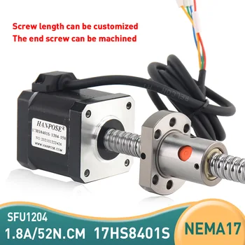 5gab sistēmu SFU1204 NEMA17 stepper motor 17HS8401S 48mm 1.8 A 52N.CM stepper motor CNC gravēšanas mašīnas 3D printeri