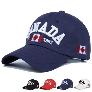 Augstas Kvalitātes Kokvilnas Gorras Kanāda Beisbola cepure Karogu, Kanāda Cepure ar Regulējamu Mens Beisbola Cepurītes Zīmola Cepuri