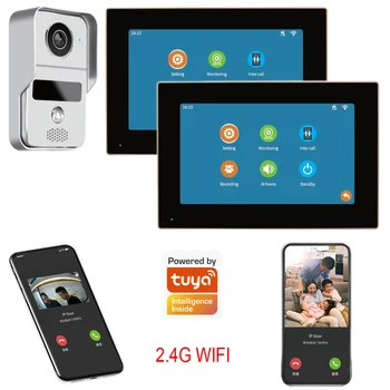 Mājas Video Durvju Wifi Smart IP Home Security Bezvadu Durvju Zvans ar Kameras Darbu Ar Tuya App Kustības detektors, Video Ieraksts