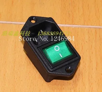 [SA]VIENMĒRĪGA AC MAIŅSTRĀVAS kontaktligzdas kontaktligzda ar zaļo trijstūri combo slēdzis 2107-CQ-2S-G--20pcs/daudz