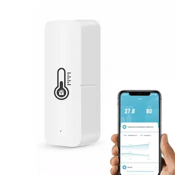Smart Temperatūras Un Mitruma Sensors Akumulatora Barošanu Smart Home Drošība Darbā Ar Alexa, Google Home D3N9