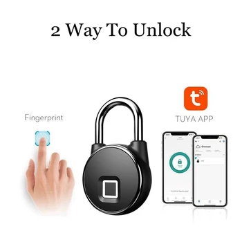 Tuya pirkstu Nospiedumu piekaramo atslēgu Smart Home Security Portatīvo Anti-theft Biometrijas Durvju slēdzenes, Keyless Akumulatora Barošanu Piekļuves Vadības Bloķēšana