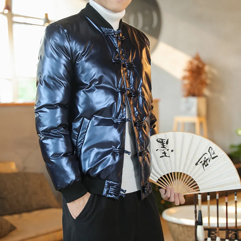 2022. gada Ziemas Japāņu Stila Modes dūnu Jaka Mētelis Tang Uzvalks Disku Sprādzes Liela Izmēra Valsts Gaita Spilgti Sejas Vīriešu Gadījuma Vīrietis