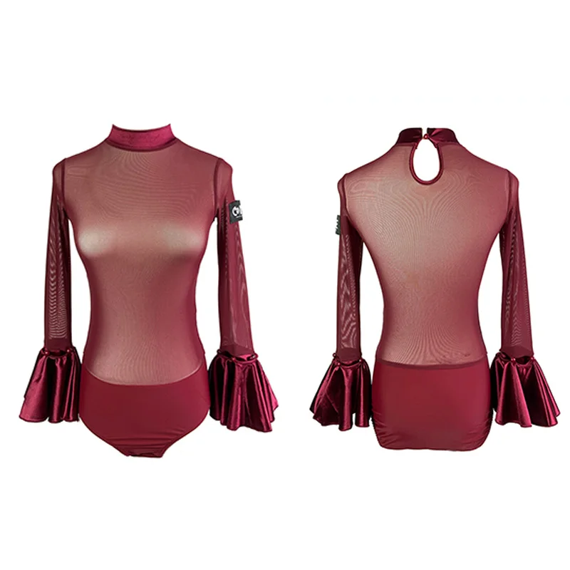 Acs latīņamerikas Deju Topi, Sieviešu Dizaineru Apģērbu Skatuves Kostīmu Milzīgais latīņu Bodysuit Valkāt Salsas Deju Tērpiem Pieskarieties Dancewear JL2929
