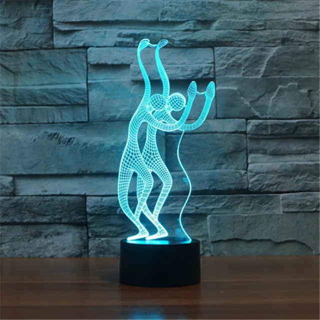 Baleta Deju Akrila 3D Nakts Gaisma LED 3D Ilūziju, USB RGB Radošo Galda Lampas viesistaba Gaismas Mājas Dekoru Svētku Dāvanu