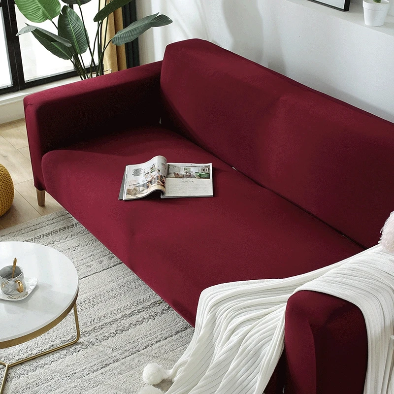 Elastīga Auduma Dīvāns Vāks Dzīvojamā Istaba Universālā Slipcover Frekvencēs L-formas Dīvāns Segtu tīrtoņa Krāsu Elastīgs Dīvāns, kas Aptver 0