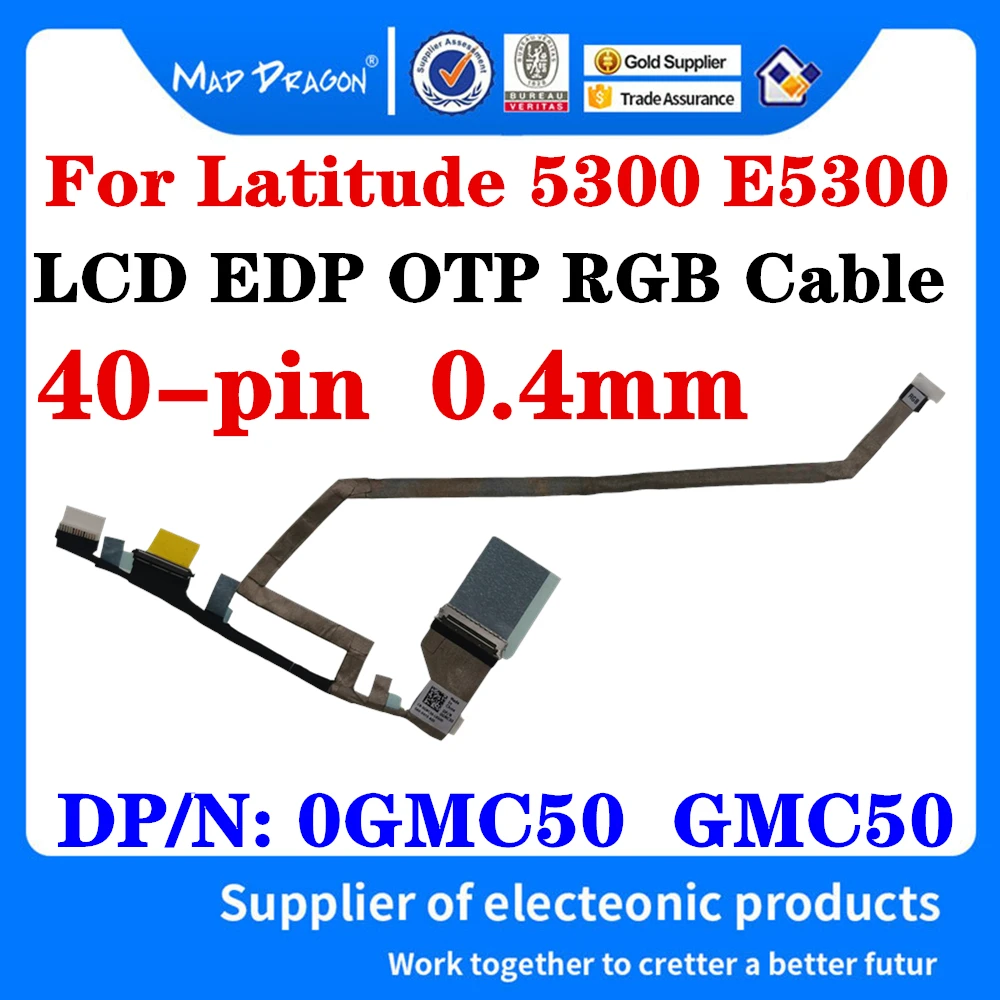 Jaunas oriģinālas 0GMC50 GMC50 Dell Latitude 5300 E5300 Klēpjdatoru Notebook LCD LED LVDS, EDP OTP RGB Kabelis, 40-pin 0.4 mm
