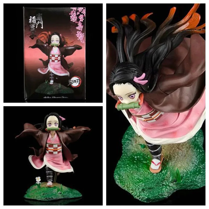 JAUNS Anime Demon Slayer Kimetsu Nav Yaiba GK Kamado Nezuko palaist Skatuves PVC Rīcības Attēls Kolekcionējamus Modeļu Lelle, Rotaļlietas, Dāvanu 13cm 0