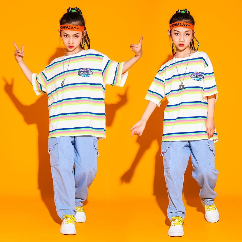 Jauns Hip-Hop Apģērbs Bērniem T-Krekls Meitenēm, Džeza Deju Tērpi Zēniem Ielu Deju Apģērba Mūsdienu Balles Deju Tērpi DWY5986