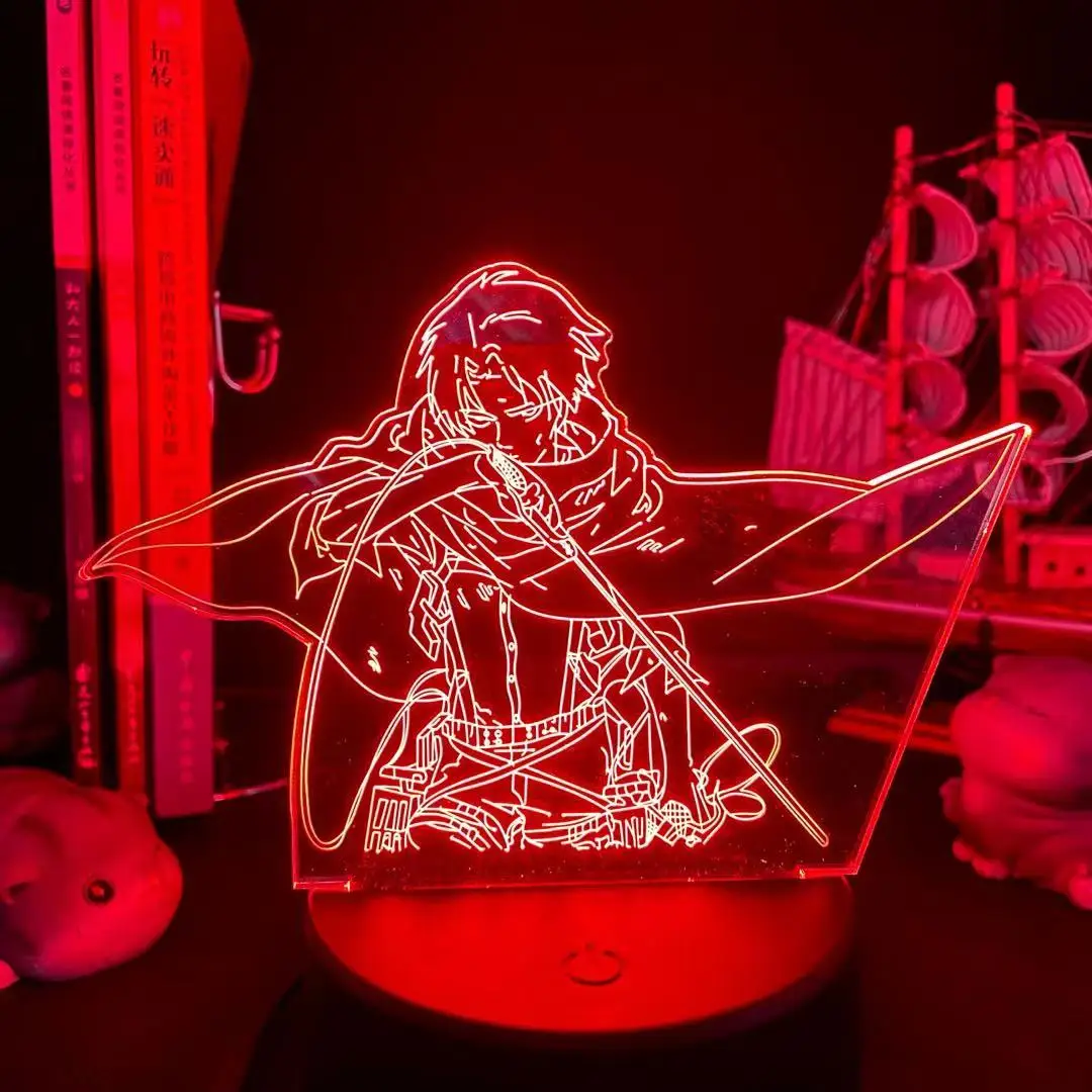 LED Lampas, 3D Anime Nakts Gaisma Guļamistaba Dekori Mazulis Lampe Mājas Apdare