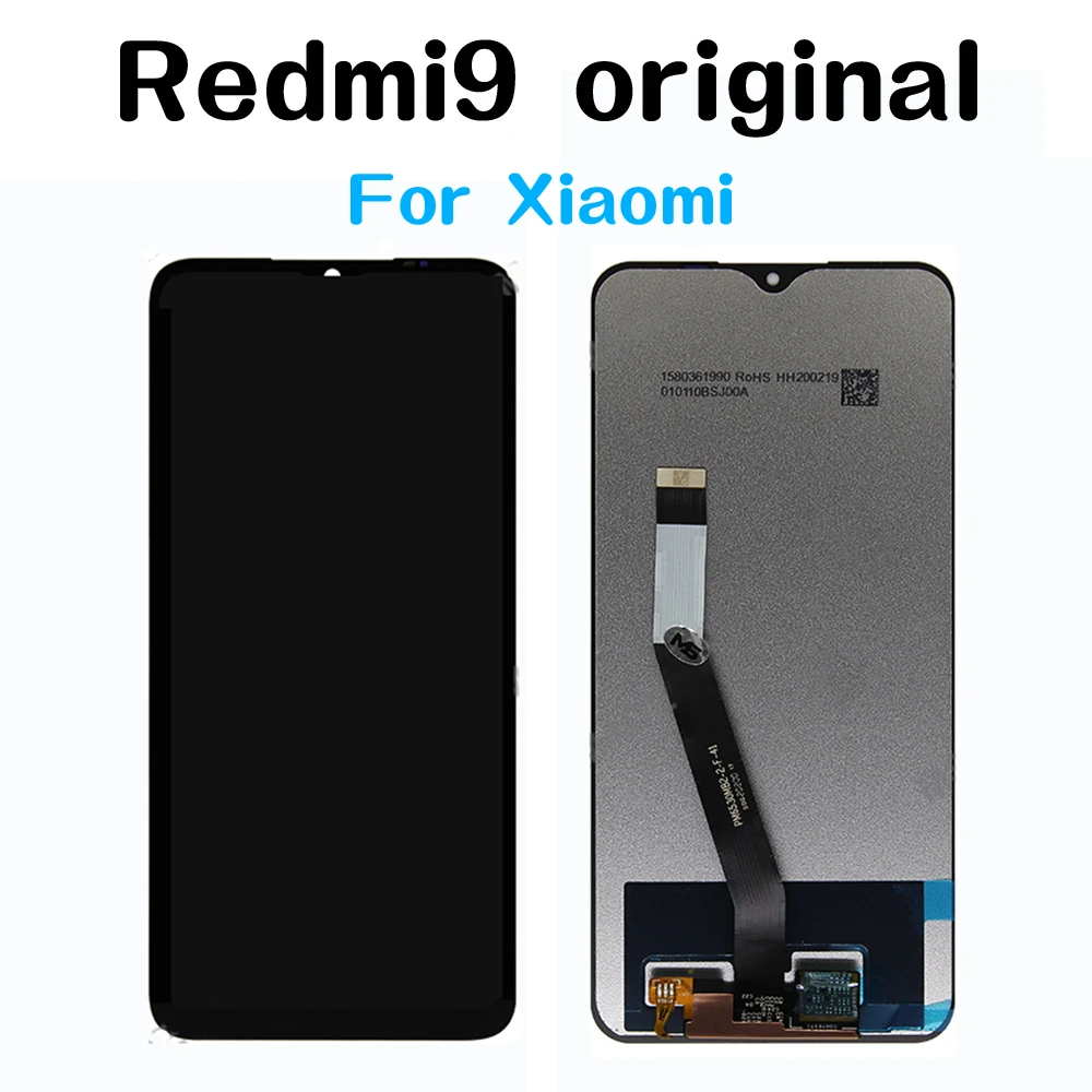 Par Xiaomi Redmi9 sākotnējā displejs LCD skārienekrānu, digitizer Montāža rezerves Daļas, Remonts