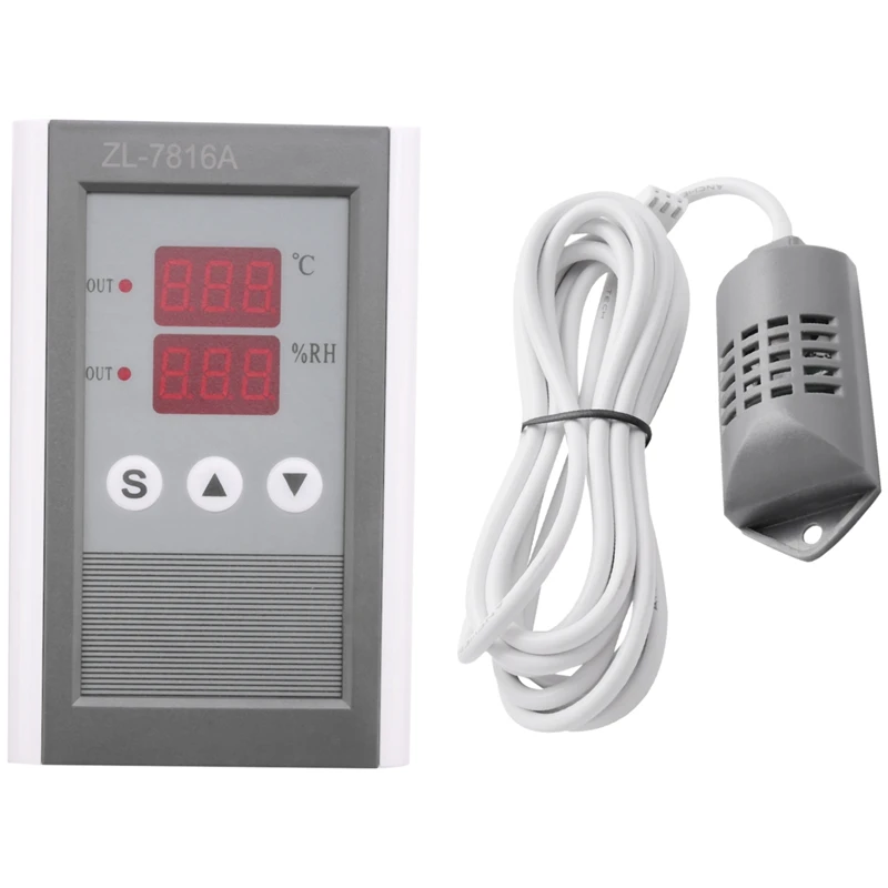 Zl-7816A,12V,Temperatūra & Mitruma Kontrolieris,Termostatu Un Hygrostat,Inkubators Mitrums,Inkubators Kontrolieris 0