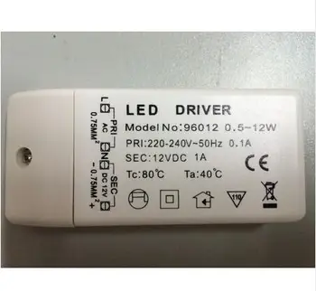1000pcs tikai Tautas LED Driver Barošanas Adapteri Transformatoru 220V-240V f. MR16 / 12V MR11 LED spuldzes, LED Sloksnes, 0,5 W - 12W