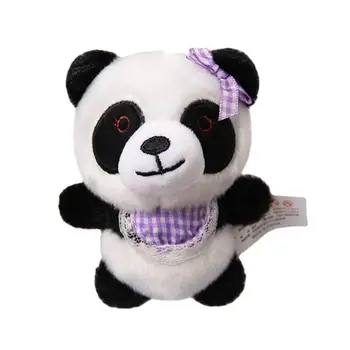 10cm Panda Plīša Lelle Karikatūra Plīša Gudrs Panda Pildījumu Rotaļlieta Soma Atslēgu piekariņi Kulons Dzīvnieku Lelles Bērnu Dzimšanas dienas Dāvana