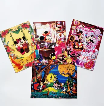 15X20cm Disney Retro Mickey Minnie Kokvilnas Kanvas Auduma, Maku, Vāks Sienu Apdare, Krāsošanas Raibs Roku darbs Materiāls