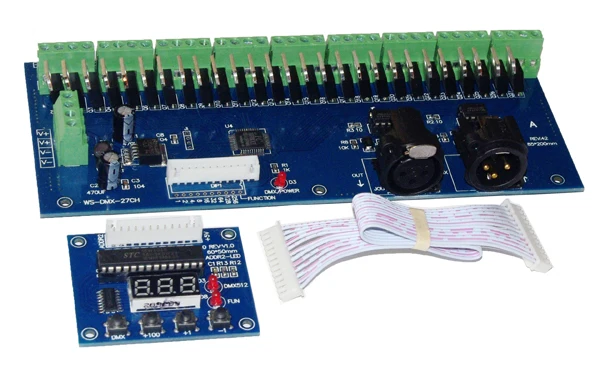 27CH DMX512 Kontrolieri Dekoderi 27A 27 Kanālu DMX Vadītāja Kontrolieris ar LED CIPARU DISPLEJS DC12-24V 1