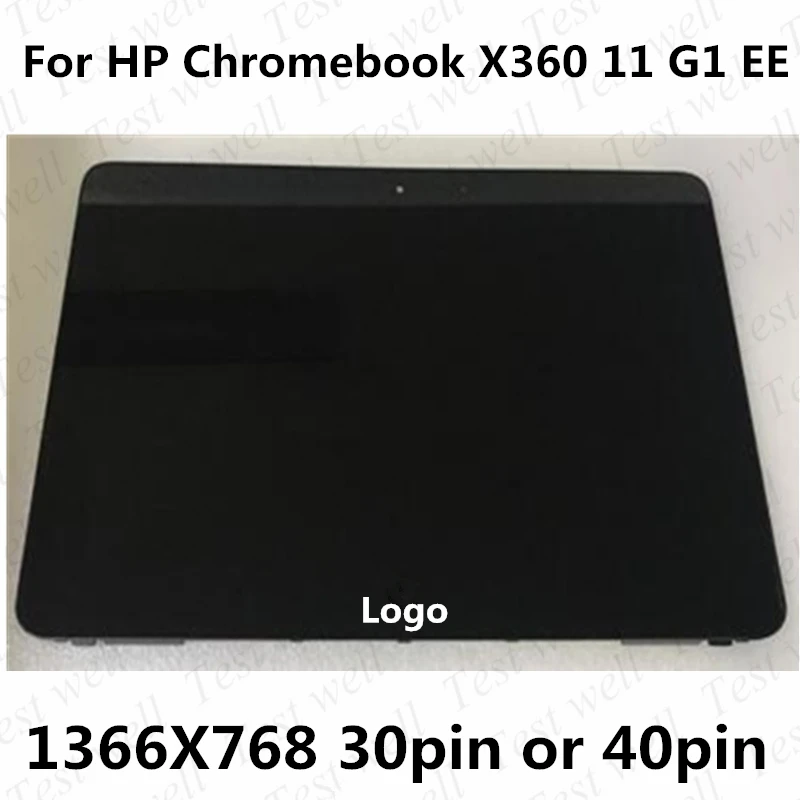 Rezerves 11.6 HP CHROMEBOOK 11 x360 G1 EE LCD LED Displejs +skārienekrāns Digitizer Montāžas panelis izglītības grāmatiņa 1