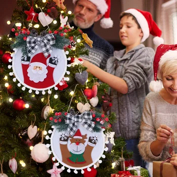 2022 Ziemassvētku Logs Mājas DIY Rotājumi Ziemassvētku Vainags Ziemassvētku Eglītes Rotājuma Ornaments Vienošanās 2023 Laimīgu Jauno Gadu