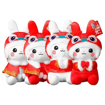 2023 Jaunais Gads Ķīniešu Stilā Trušu Plīša Rotaļlietu, Mīksto Laimīgs Bunny Pildījumu Lelle Spilvens Talismans Kolekcija Ziemassvētku Dāvanu Bērniem