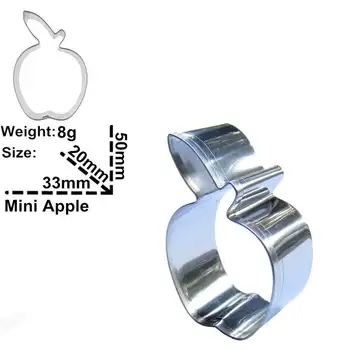 3 Gab. Mini Apple Cookie Cutter Cepumu Spiešanu Mašīna Mīklas Izdomājums Augļi Nerūsējošā Tērauda Cepšanas veidnes Kūka dekorēšanas Instrumentiem 1