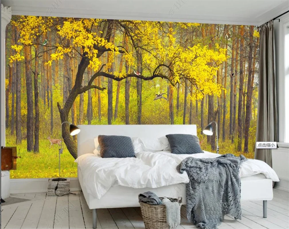Sienas Dekors 3D Sienas Tapetes Guļamistabā, Dzīvojamā Istabā Sienas Skaista Ainava Meža Taku labiekārtošanas Skaistu Fona 3