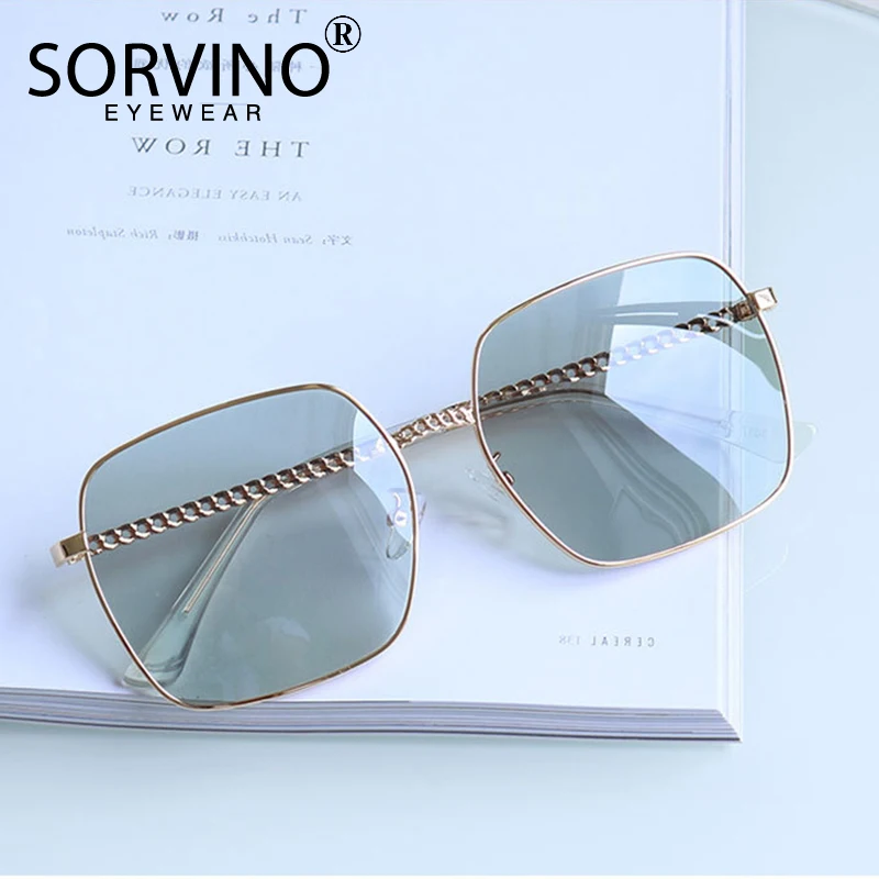 SORVINO Retro Dizainers Laukumā Saulesbrilles Vīriešiem, Sievietēm Polarizētās 2022 Augstas Kvalitātes Luksusa Zīmolu Metāla Lielgabarīta Saules Brilles Toņos 3