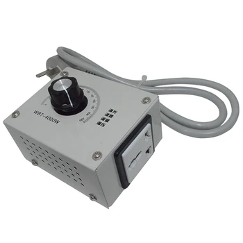 4000W AC 220V Mainīga Sprieguma Kontrolieris Kontrolē Ventilatora Ātrumu Mehānisko Reostats AU Plug