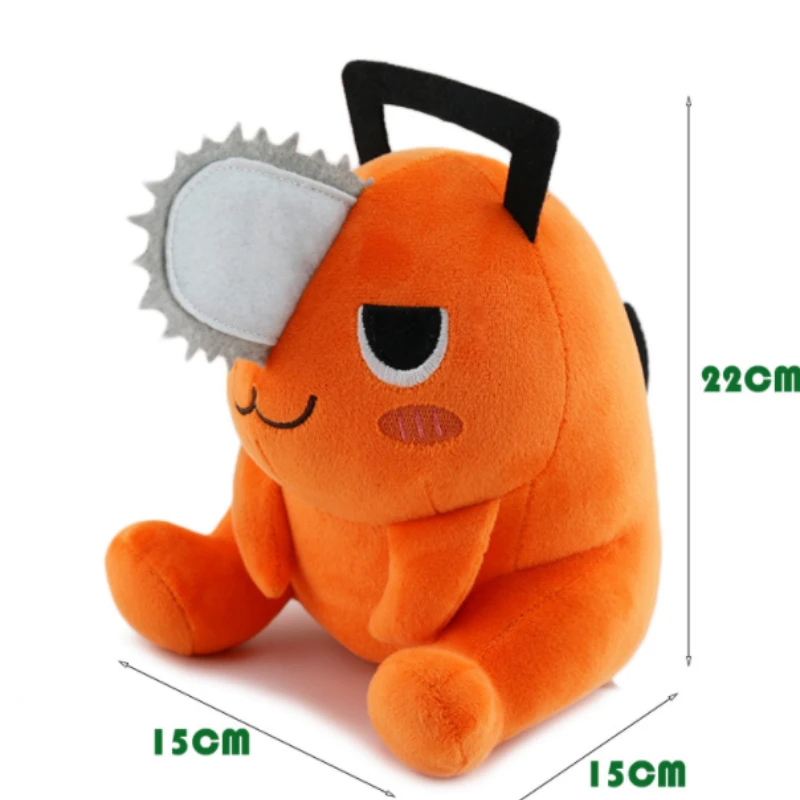 25cm Pochita Plīša Motorzāģi Ķēdes Zāģis Cilvēks Cosplay Pastāvīgā Apelsīnu Suns Pildījumu Lelle Japānas Anime Svešinieks Plushie Bērniem Dāvanu 4