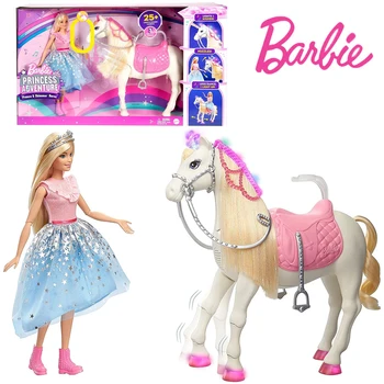 Barbie Rotaļlietas GML79 Piedzīvojumu Lelles Princese Prance un Mirdzumu Zirgu Piederumi, Mazulis, Rotaļu Gaismas & Skaņas Meiteni Bērna Dzimšanas dienas Dāvana
