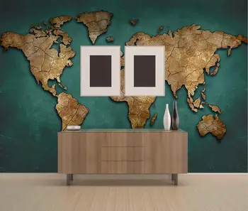 beibehang Pielāgotas 3d tapetes dzīvojamā istabā sienas Vintage Pasaules Kartes TV fona sienas papel de parede tapešu mājas dekoru