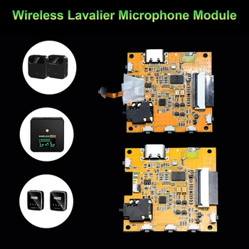 Bezvadu Lavalier Mikrofons Modulis 2.4 G Modulis 1 Ar 1 Live Mikrofons Un OLED Displeju PCBA Risinājums Modulis