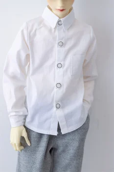 BJD lelles apģērbu, kas piemērots 1-3 1-4 tēvocis lielums bjd lelles apģērbu modes parasto krekli baltā un melnā leļļu piederumi
