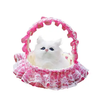 Dekoratīvas Mākslīgās Kažokādas Kaķēns Lelle Simulācijas Grozu Kaķis Modeli Apdare, Logu Displejs Auto Dzīvnieku Dekoru Kaķēns Ornaments