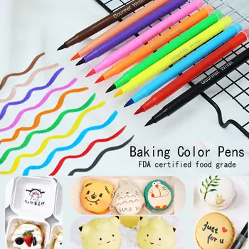 DIY Cepšanas Pārtikas Baltais Pigments Pildspalvu, Otu Pārtikas Krāsu Pildspalvas rasēšanai Cepumu Kūka Dekorēšanas Instrumentiem Kūka Krāsošana Āķis Krāsošana