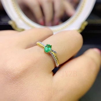 Elegants smaragds gredzenu Sieviešu modes uzstādīts zaļš dārgakmens kāzu gredzenu līgava saderināšanās rotaslietas