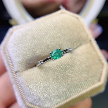 Jauno dabas Columbia emerald lady gredzenu modes nišu, oriģināla dizaina tīra sudraba asti gredzenā gaismas luksusa