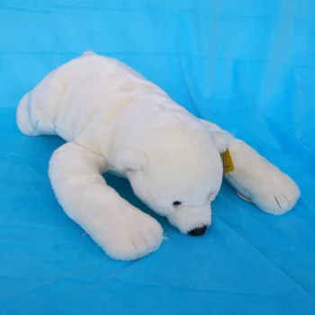 lielu new augstas kvalitātes polar bear rotaļlietas, plīša guļ lāča lelle dāvanu par 58cm 2397 0