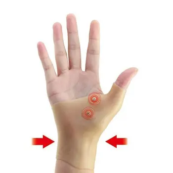 Magnētiskā Terapija Rokas Rokas Īkšķis Atbalsta Cimdi Silikona Gēla Artrīts Spiediena Korekcijas Masāža Pain Relief Cimdi