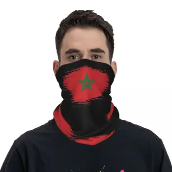 Maroka galvas apsējs Kakla Gaiter Iespiesti Pretvēja Marokas Karogu Maska Šalle Multi-izmantot Balaclava Kakla Segtu Sports Riteņbraukšana Burvju Šalle