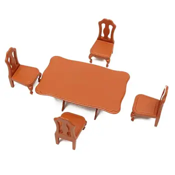 Mini Mēbeles, Ēdamistabas Galdi, Krēsli Komplekti Mini Leļļu Nams Miniatūras Mēbeles, Rotaļlietas, Dāvanas Bērniem Pieaugušajiem
