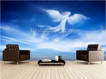Pasūtījuma kontinentālās tapetes.eņģelis debesīs,3D foto sienas, lai dzīvojamā istaba guļamistaba virtuves sienas fona ūdensizturīgs tapetes