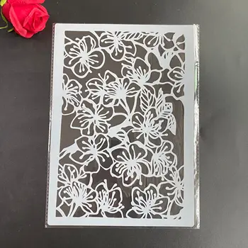 Scrapbooking Zīmogs Albumu Dekoratīvu Reljefu kraftpapīra DIY Butterfly ziedu Trafareti, A4 formāts Dizaina Trafaretu uz Sienas Gleznojums