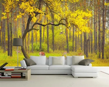 Sienas Dekors 3D Sienas Tapetes Guļamistabā, Dzīvojamā Istabā Sienas Skaista Ainava Meža Taku labiekārtošanas Skaistu Fona 2