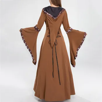 Sieviešu Viduslaiku Gotikas Retro Tērpu Femme Kleita Drukāt Balles Kleitas Teātra Apģērbs Elegants Cosplay Kostīms, Kleita Tiesa Kostīms