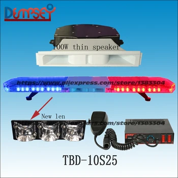 TBD-10S25 LED Avārijas Brīdinājuma Lightbar ar skaļruni,Jaunu Len,Ambulance/fire truck/policijas/transportlīdzekļa,Jumta strobe brīdinājuma lightbar